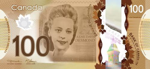 Viola Desmond on bank notes